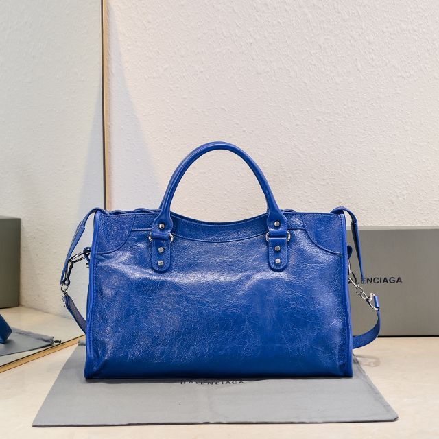 Balenciaga original lambskin le city medium bag 7977862 blue