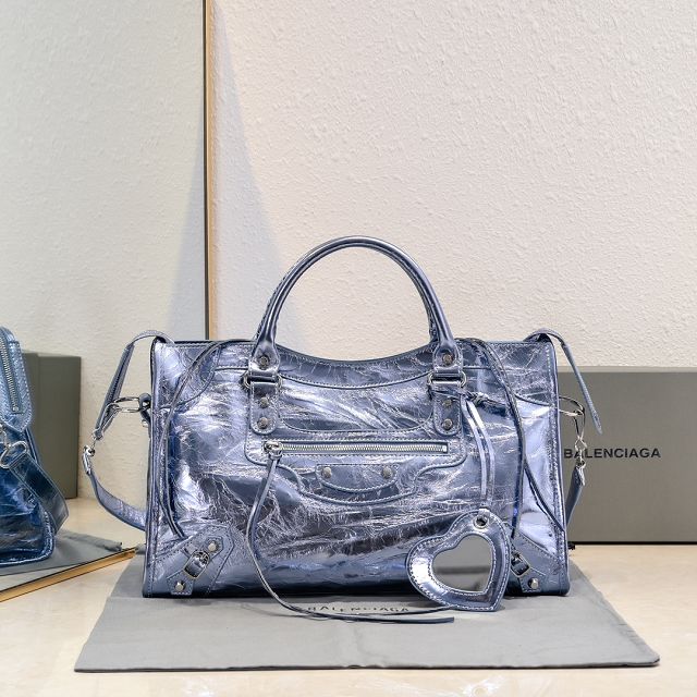 Balenciaga original lambskin le city medium bag 7977862 blue