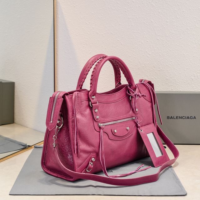 Balenciaga original lambskin le city medium bag 7977862 rose red