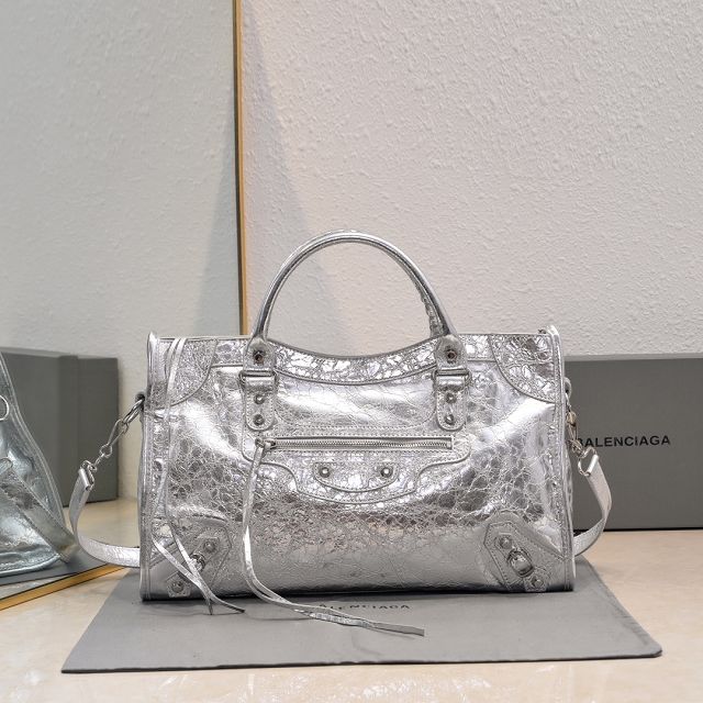 Balenciaga original lambskin le city medium bag 7977862 silver