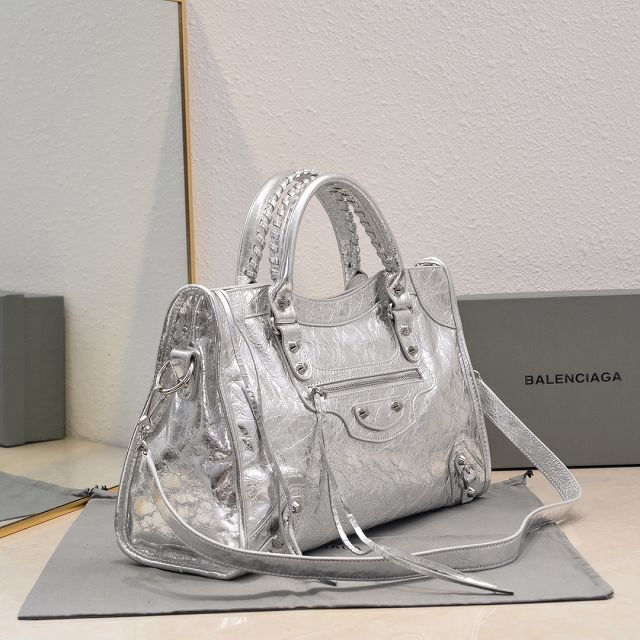 Balenciaga original lambskin le city medium bag 7977862 silver