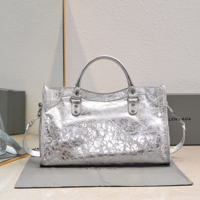 Balenciaga original lambskin le city medium bag 7977862 silver