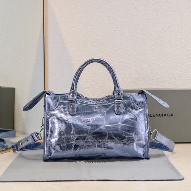 Balenciaga original lambskin le city small bag 8114422 blue