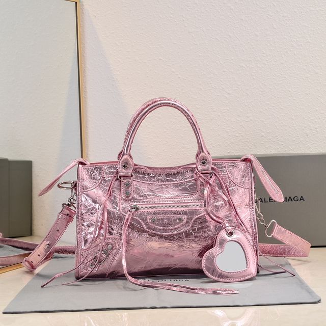 Balenciaga original lambskin le city small bag 8114422 pink