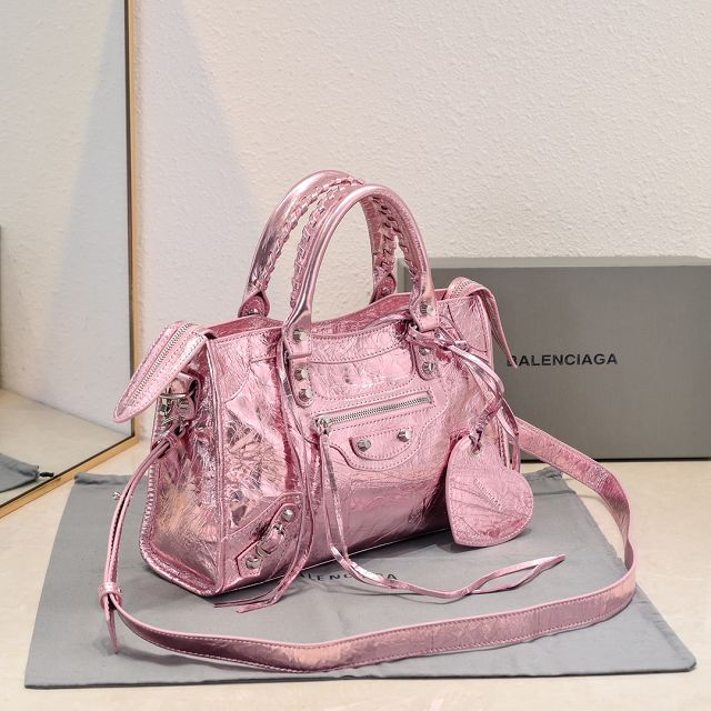 Balenciaga original lambskin le city small bag 8114422 pink