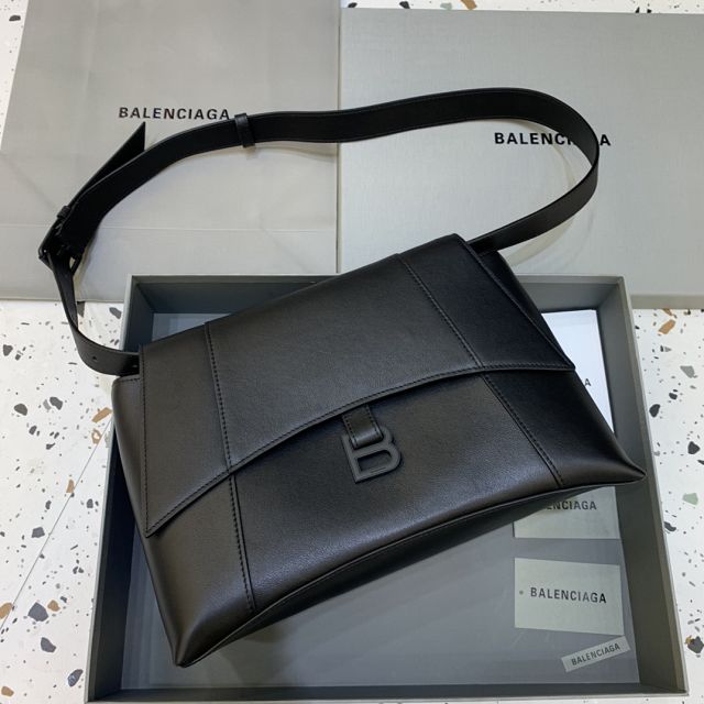 Balenciaga original calfskin downtown large shoulder bag 67135330 black