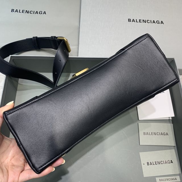 Balenciaga original calfskin downtown medium shoulder bag 67135329 black