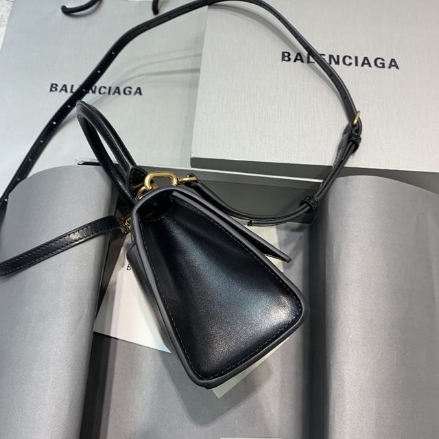 Balenciaga original calfskin hourglass xs handbag 5928331 black