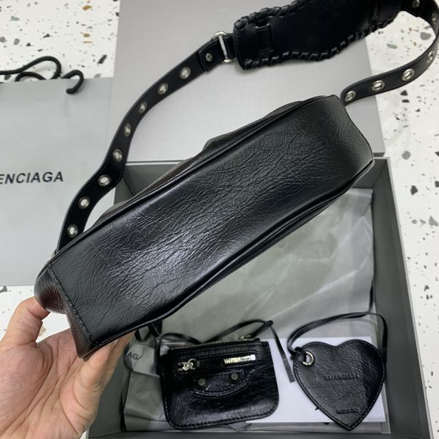 Balenciaga original lambskin le cagole xs shoulder bag 6713091 black