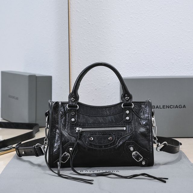 Balenciaga original lambskin le city mini bag 8063952 black