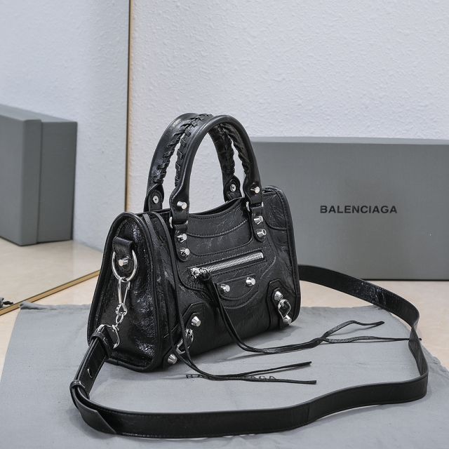 Balenciaga original lambskin le city mini bag 8063952 black