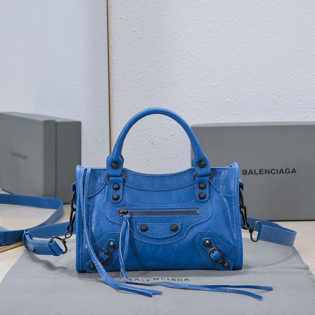 Balenciaga original lambskin le city mini bag 8063952 blue