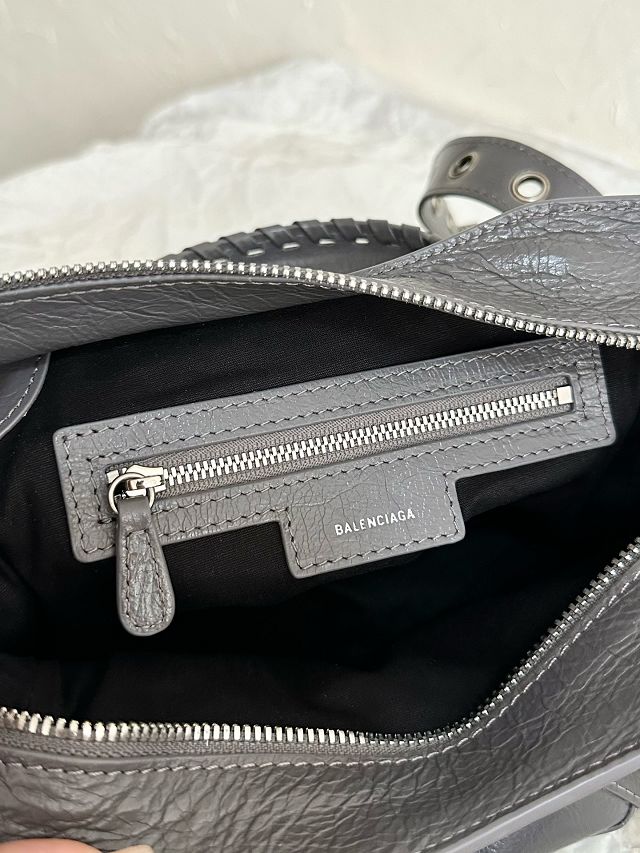 Balenciaga original  lambskin neo cagole xs city handbag 700940210 grey