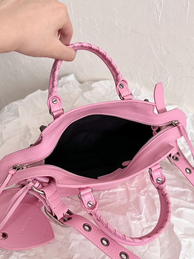 Balenciaga original  lambskin neo cagole xs city handbag 700940210 pink