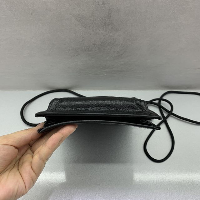 Balenciaga original lambskin phone holder 7420162 black