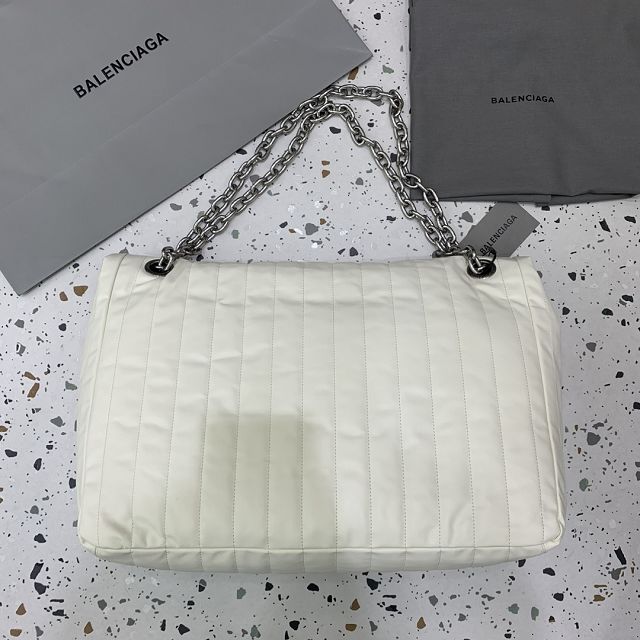 Balenciaga original calfskin monaco large bag 7659332 white