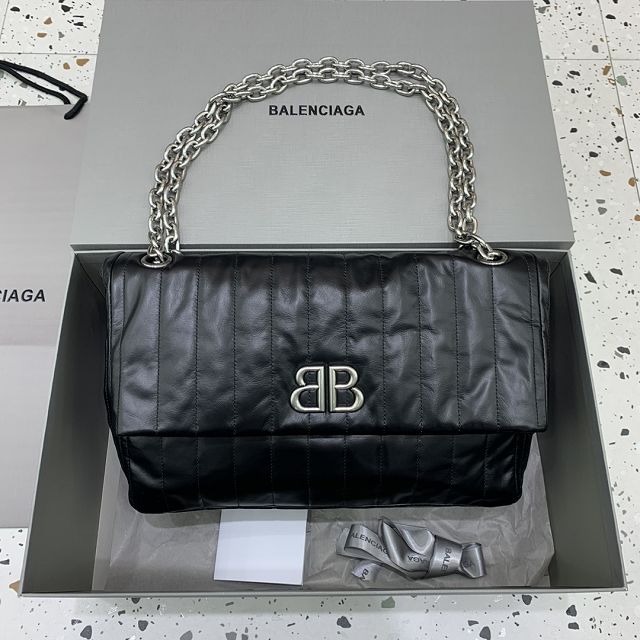 Balenciaga original calfskin monaco medium bag 7659452 black