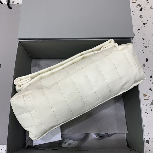 Balenciaga original calfskin monaco small bag 7659662 white