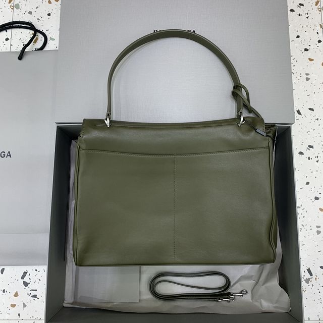 Balenciaga original calfskin rodeo large handbag 7897442 green