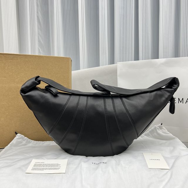 Lemaire original lambskin large croissant bag LL097 black 