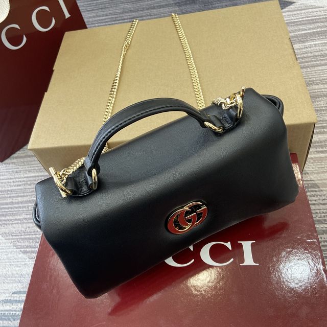 GG original calfskin milano mini top handle bag 806017 black