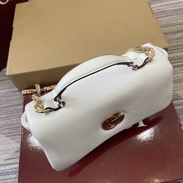 GG original calfskin milano mini top handle bag 806017 white