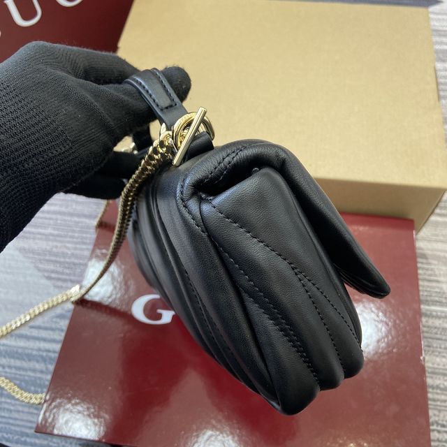 GG original lambskin milano mini top handle bag 806017 black