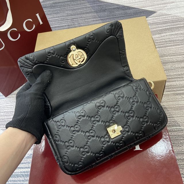 GG original lambskin milano mini top handle bag 806017 black