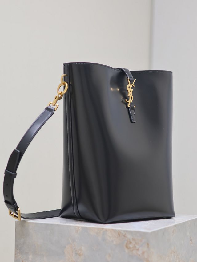 YSL original calfskin le 5A7 bucket bag 753825 black