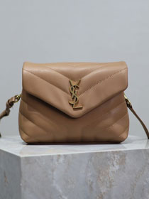 YSL original calfskin loulou mini bag 467072 apricot