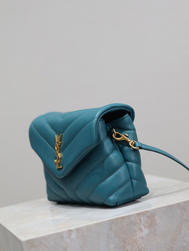 YSL original calfskin loulou mini bag 467072 blue