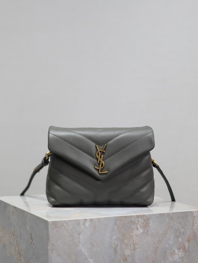 YSL original calfskin loulou mini bag 467072 grey