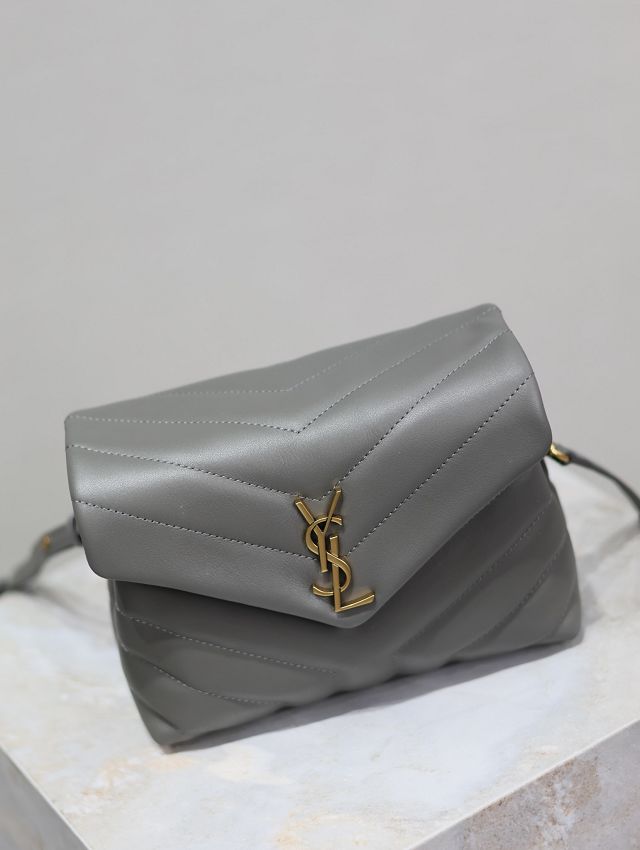 YSL original calfskin loulou mini bag 467072 grey