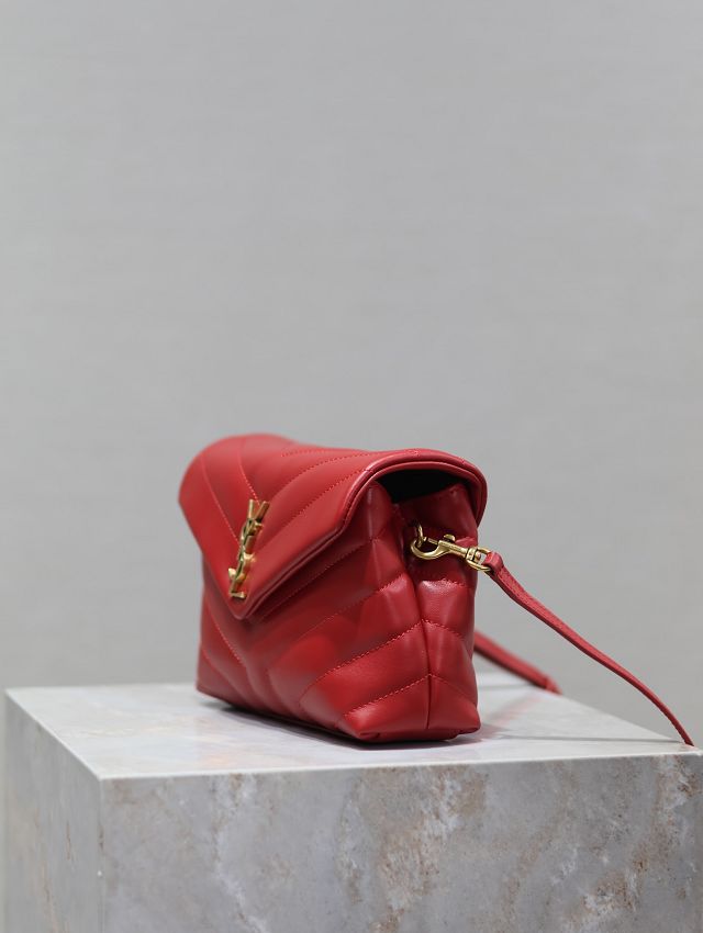 YSL original calfskin loulou mini bag 467072 red