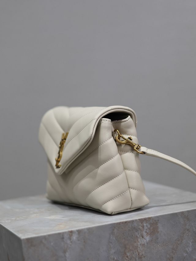 YSL original calfskin loulou mini bag 467072 white