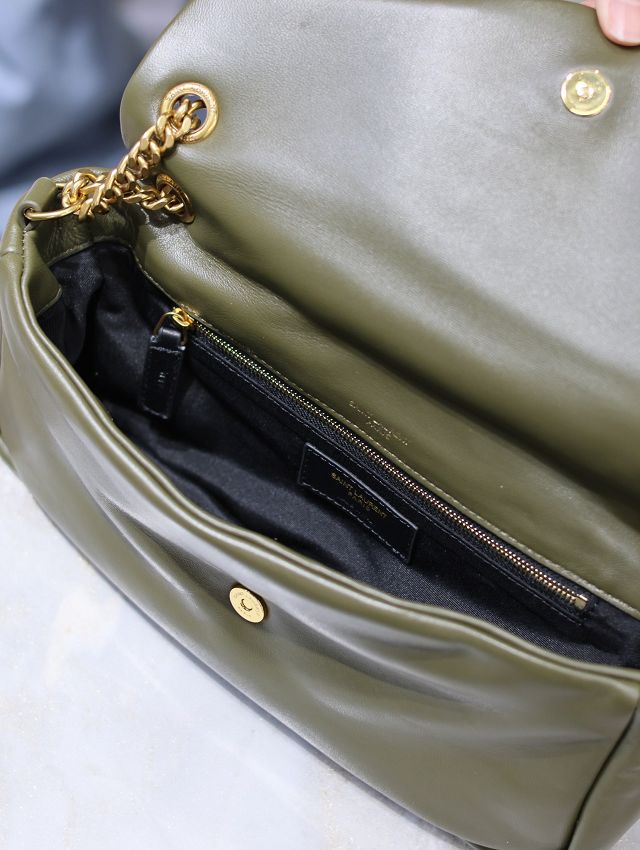 YSL original lambskin calypso small bag 734153 green