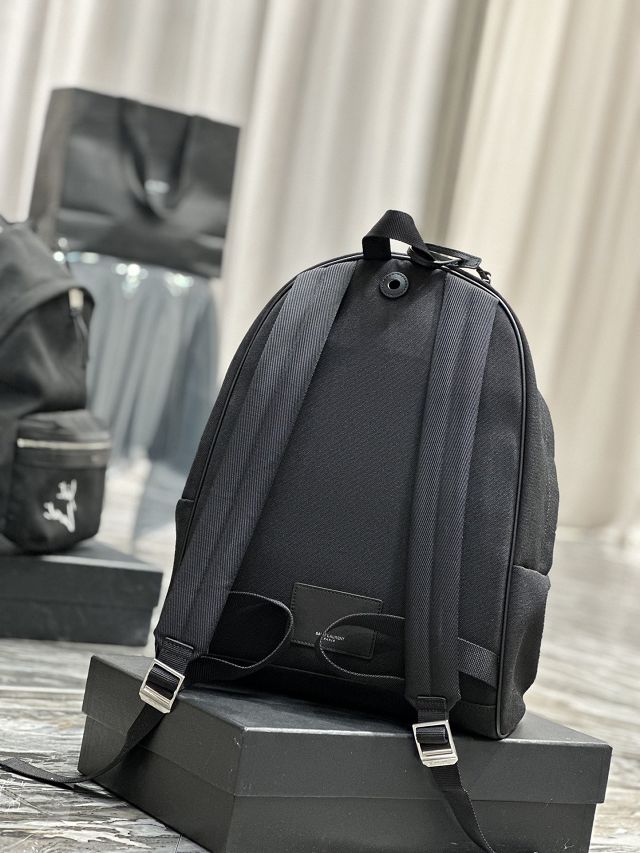 YSL original nylon canvas large city backpack 326865 black