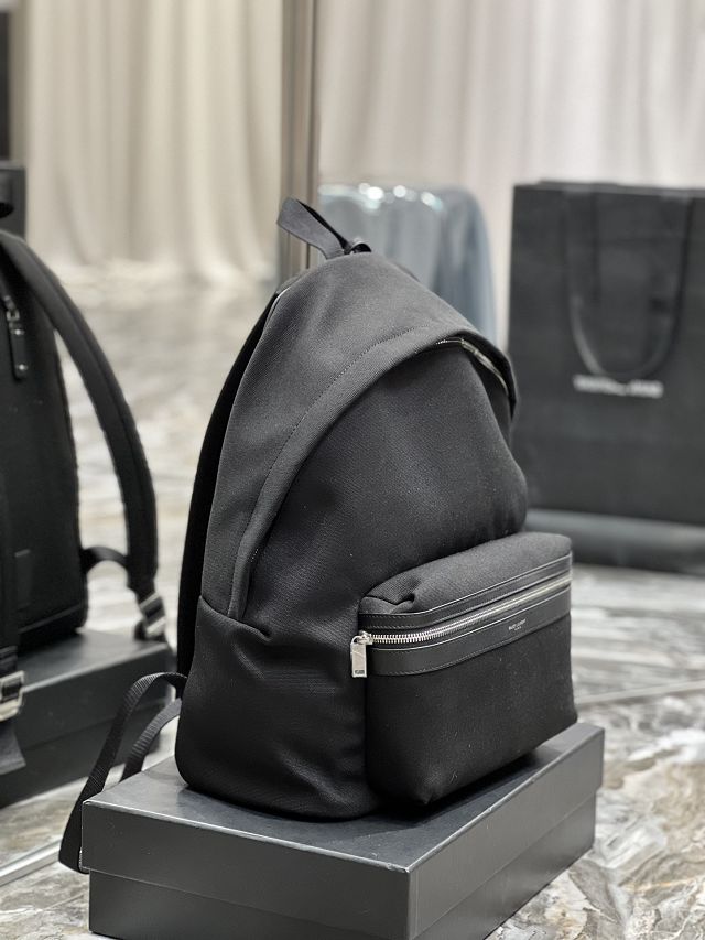 YSL original nylon canvas large city backpack 326865 black