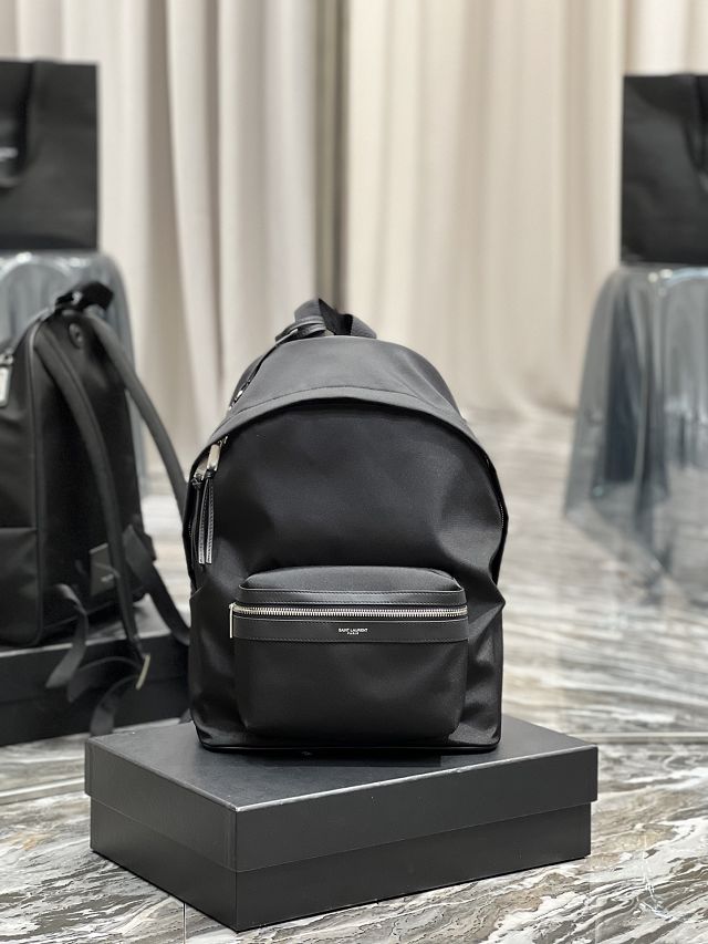 YSL original nylon canvas medium city backpack 534967 black