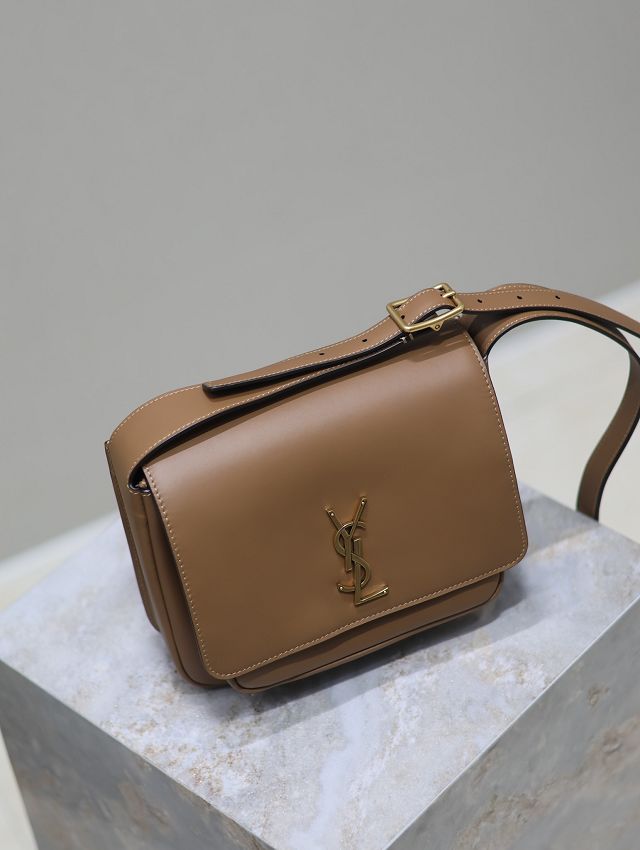 YSL original box calfskin niki baby bag 633151 dark brown