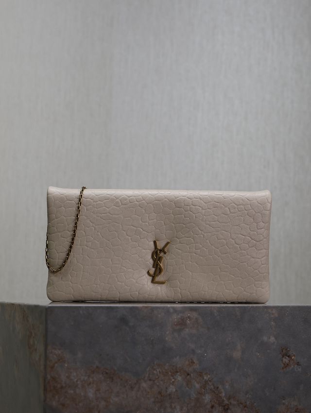 YSL original lambskin calypso mini bag 801772 white