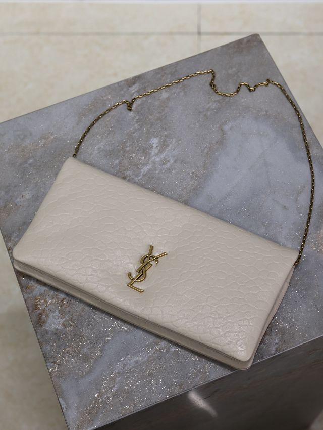 YSL original lambskin calypso mini bag 801772 white