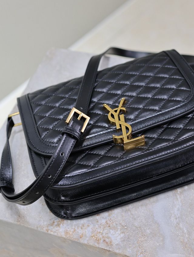 YSL original lambskin solferino medium satchel 635025 black