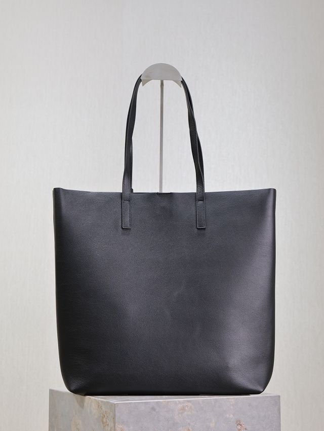 YSL original calfskin medium shopping tote bag 600306 black