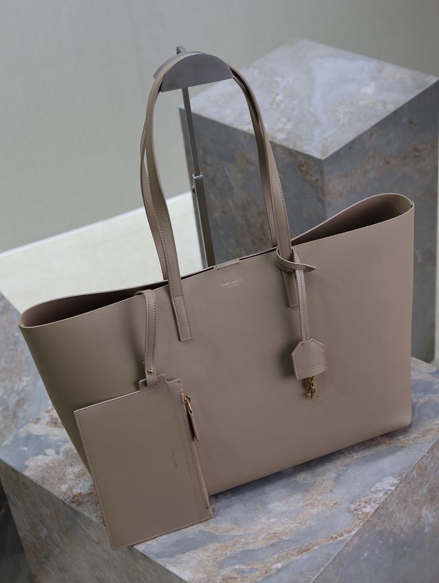 YSL original calfskin shopping tote bag 394195 apricot