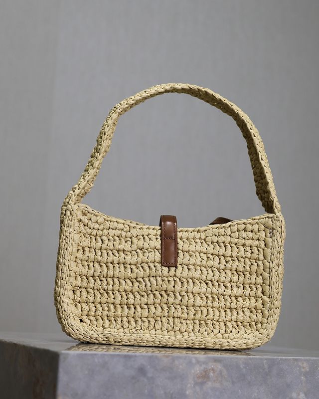 YSL original raffia le 5A7 mini bag 710310 beige