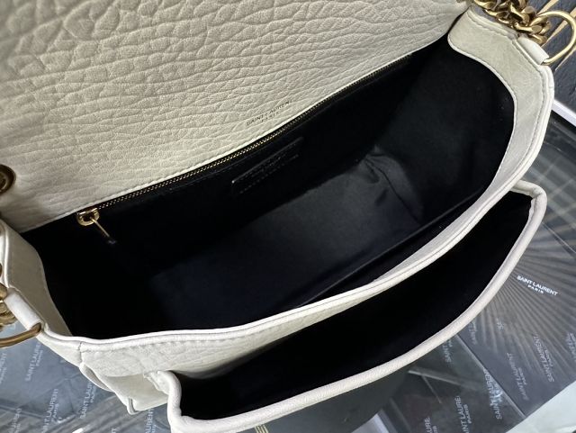 YSL original calfskin medium niki bag 633158 white