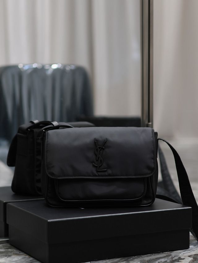 YSL original nylon medium niki bag 633158 black