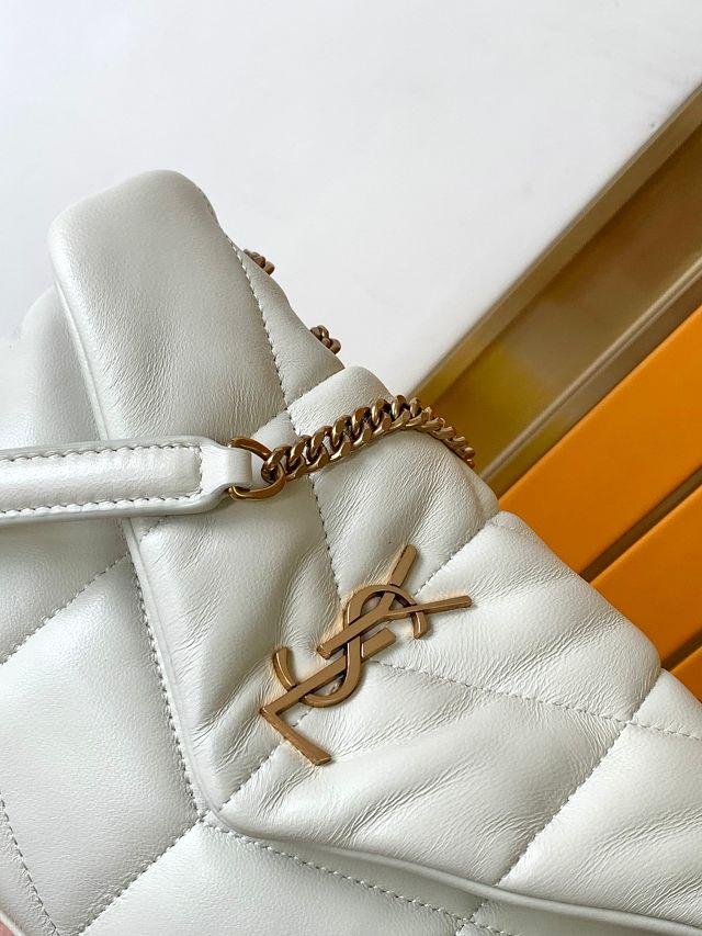 YSL original lambskin puffer mini bag 759337 white