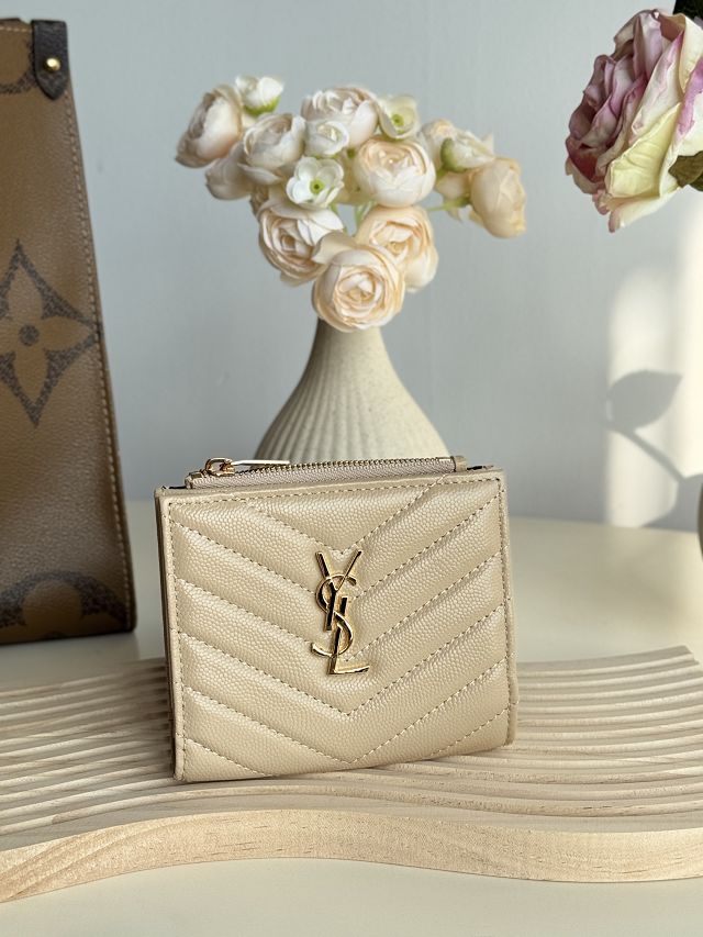 YSL original grained calfskin card holder 517045 